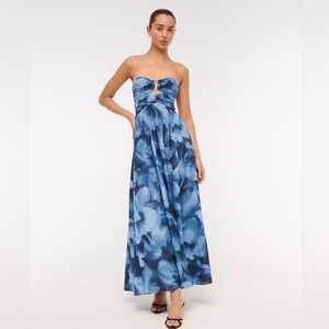Abercrombie Blue Floral Maxi Dress